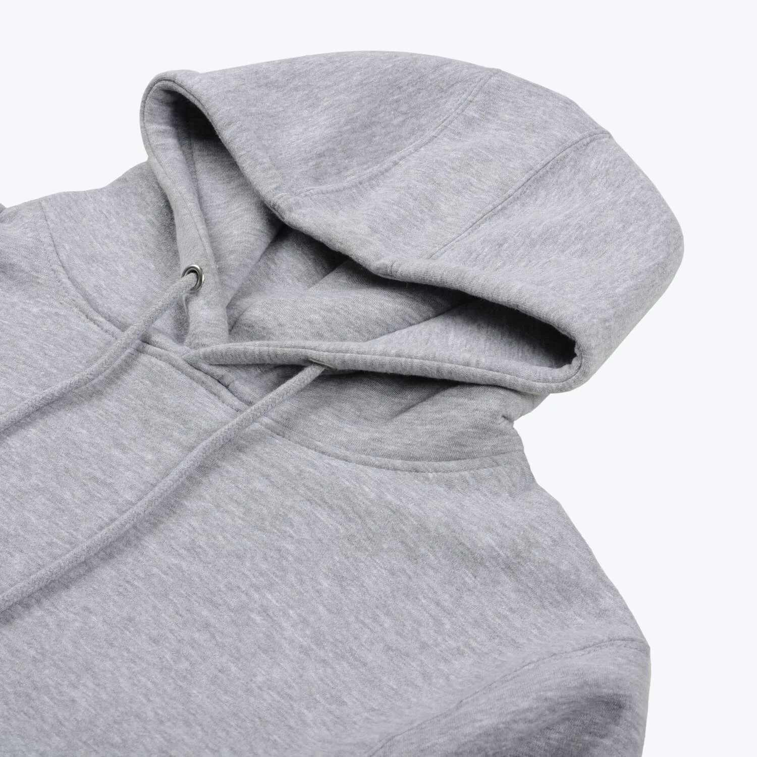 Premium Pullover Heather Grey Hoodie Wholesale - Image 4