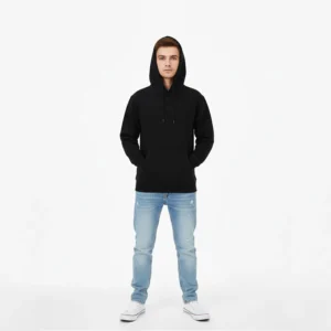 Premium Pullover Black Hoodie Wholesale